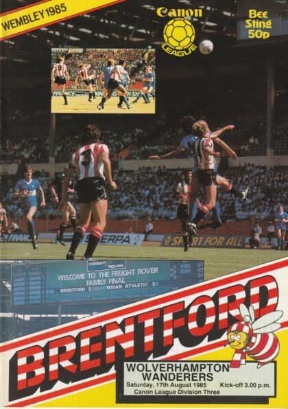 Brentford v Wolverhampton Wanderers 17-Aug-1985