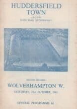 Huddersfield Town v Wolverhampton Wanderers  23-Oct-1965