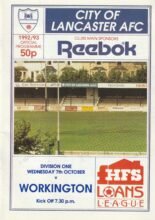 Lancaster City v Workington 07-Oct-1992