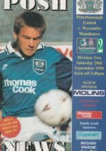 Peterborough United v Wycombe Wanderers 28-Sep-1996
