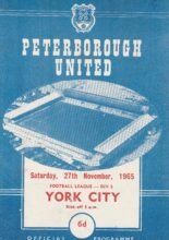 Peterborough United v York City 27-Nov-1965