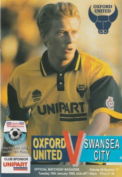 Oxford United v Swansea City 10-Jan-1995