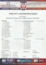 York City v Accrington Stanley 28-Nov-2015