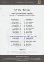 Hull City v Barnsley  26-Jan-2013