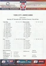 York City v Morecambe 19-Dec-2015