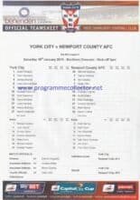 York City v Newport County 16-Jan-2016