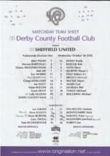 Derby County v Sheffield United   30-Oct-2002
