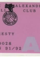 Crewe Alexandra Season ticket card 1991-92