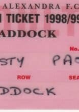 Crewe Alexandra Season ticket card 1998-99