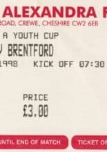 Crewe Alexandra Youth v Brentford Youth 16-Dec-1998