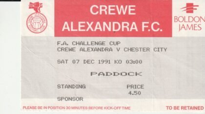 Crewe Alexandra v Chester City  07-Dec-1991