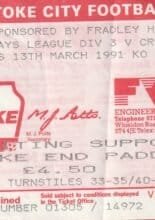 Stoke City v Crewe Alexandra 13-Mar-1991