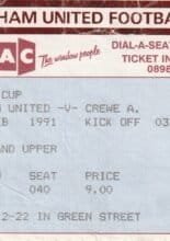 West Ham United v Crewe Alexandra 16-Feb-1991