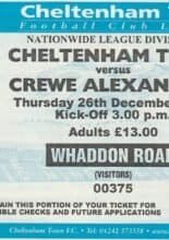 Cheltenham Town v Crewe Alexandra 26-Dec-2002