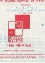 Bristol Rovers v Crewe Alexandra 05-Jan-1991