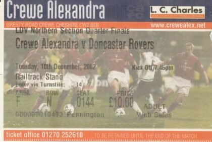 Crewe Alexandra v Doncaster Rovers 10-Dec-2002
