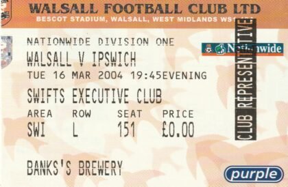 Walsall v Ipswich Town 16-Mar-2004