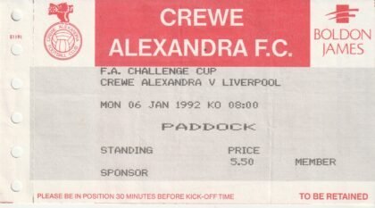 Crewe Alexandra v Liverpool   06-Jan-1992