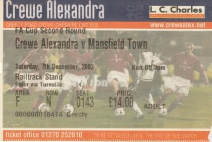 Crewe Alexandra v Mansfield Town 07-Dec-2002
