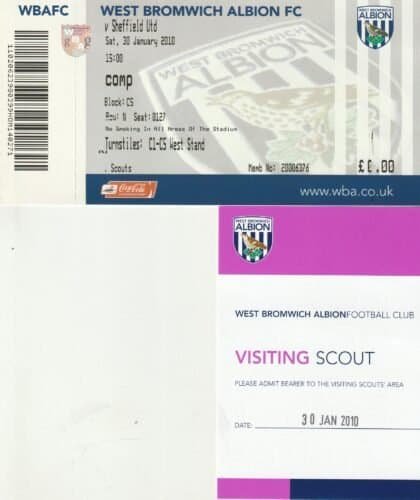 West Bromwich Albion v Sheffield United 30-Jan-2010