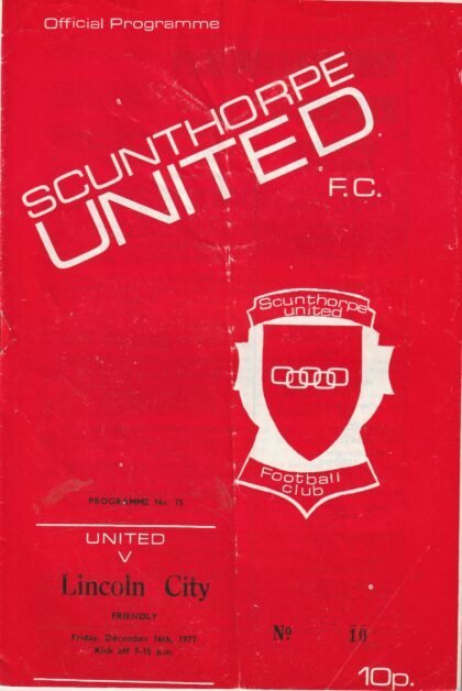 Scunthorpe United v Lincoln City 06-Dec-1977