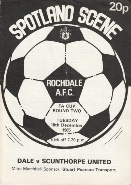 Rochdale v Scunthorpe United 10-Dec-1985