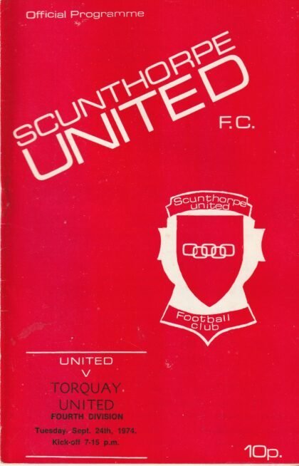 Scunthorpe United v Torquay United 24-Sep-1974