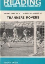 Reading v Tranmere Rovers 23-Dec-1967