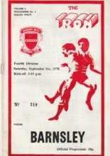 Scunthorpe United v Barnsley 09-Sep-1978