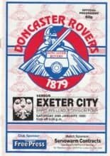 Doncaster Rovers v Exeter City  20-Jan-1990