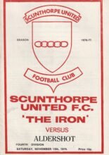 Scunthorpe United v Aldershot 13-Nov-1976