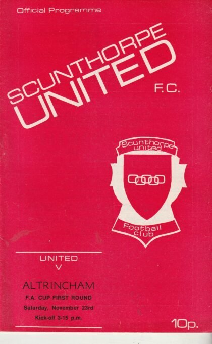 Scunthorpe United v Altrincham 23-Nov-1974