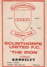 Scunthorpe United v Barnsley 20-Apr-1976