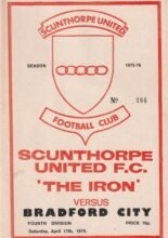 Scunthorpe United v Bradford City 17-Apr-1976
