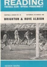Reading v Brighton & Hove Albion 09-Mar-1968