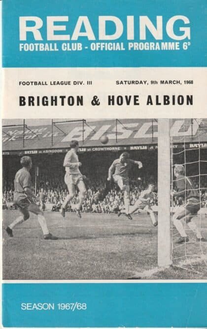 Reading v Brighton & Hove Albion 09-Mar-1968