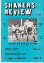 Bury v Scunthorpe United 18-Apr-1981