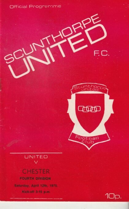 Scunthorpe United v Chester 12-Apr-1975