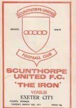 Scunthorpe United v Exeter City 15-Mar-1977