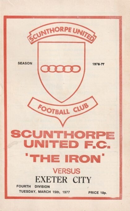 Scunthorpe United v Exeter City 15-Mar-1977
