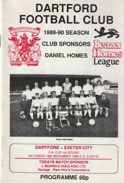 Dartford v Exeter City 18-Nov-1989