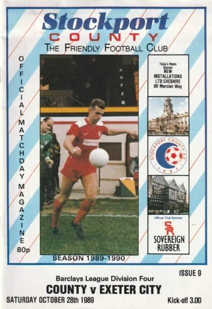 Stockport County v Exeter City 28-Oct-1989