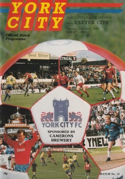 York City v Exeter City 02-Apr-1990