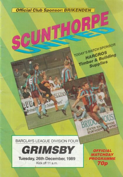 Scunthorpe United v Grimsby Town 26-Dec-1989