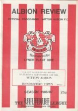 Witton Albion v Hednesford Town 13-Sep-1986