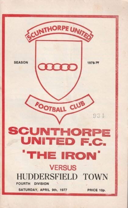 Scunthorpe United v Huddersfield Town 09-Apr-1977