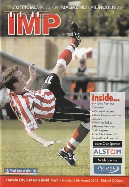 Lincoln City v Macclesfield Town 26-Aug-2002