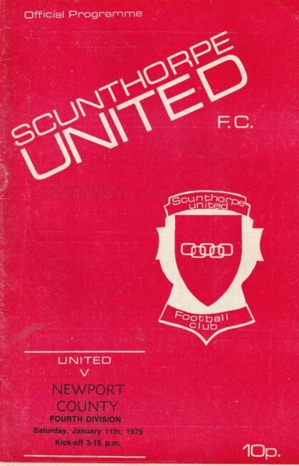 Scunthorpe United v Newport County 11-Jan-1975