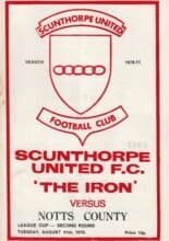 Scunthorpe United v Notts County 31-Aug-1976