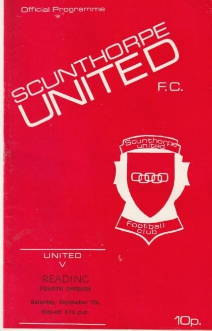 Scunthorpe United v Reading 07-Sep-1974